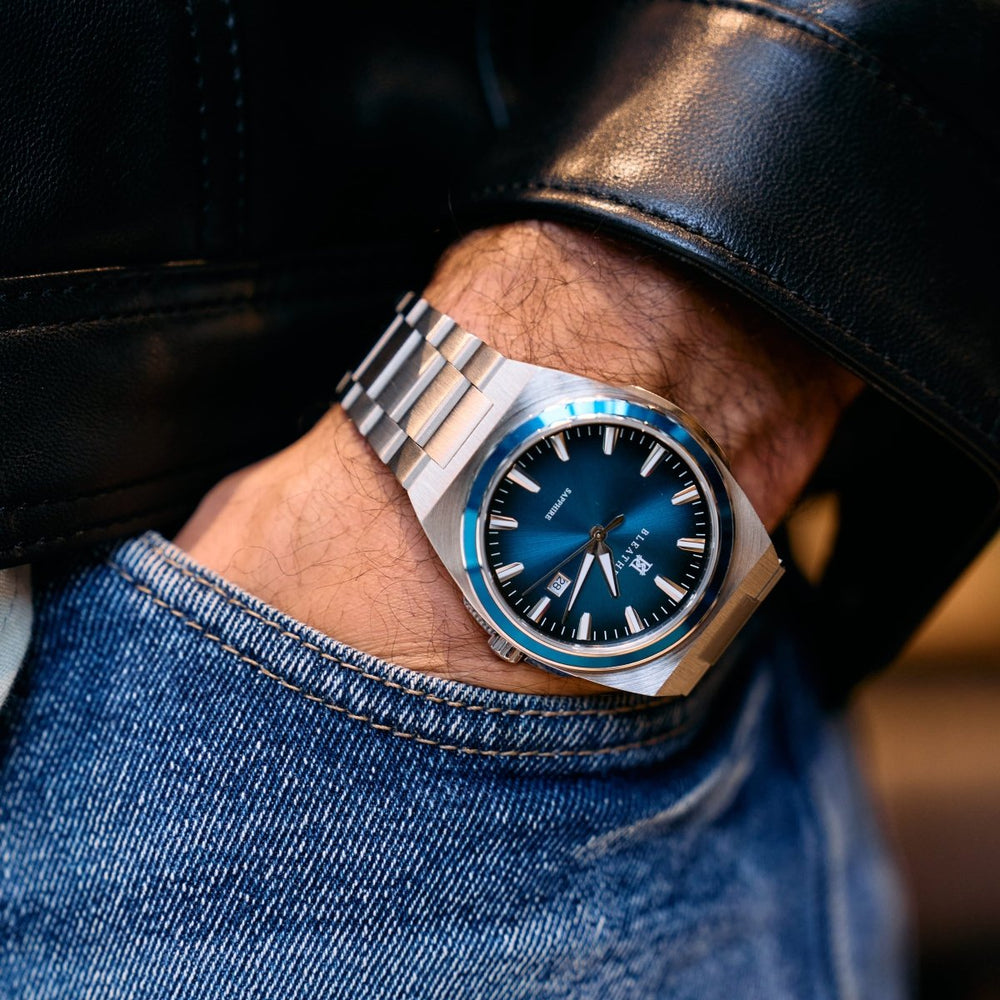 Earl: Montre Quartz Homme – Acier Argenté - Bleather Maroc