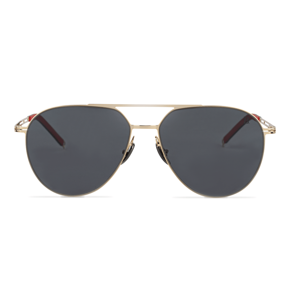 Eden: Lunettes de soleil de luxe Doré - Bleather Maroc