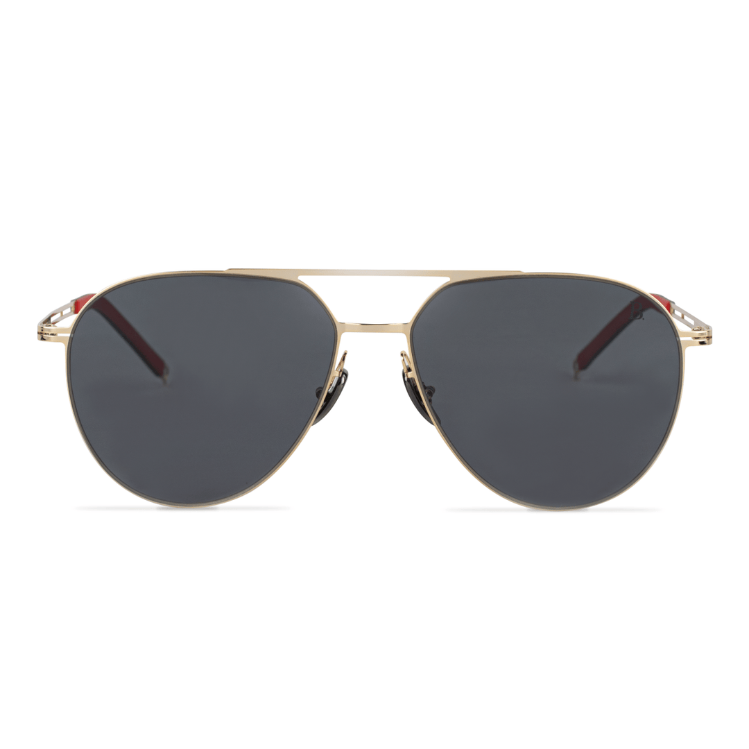 Eden: Lunettes de soleil de luxe Doré - Bleather Maroc
