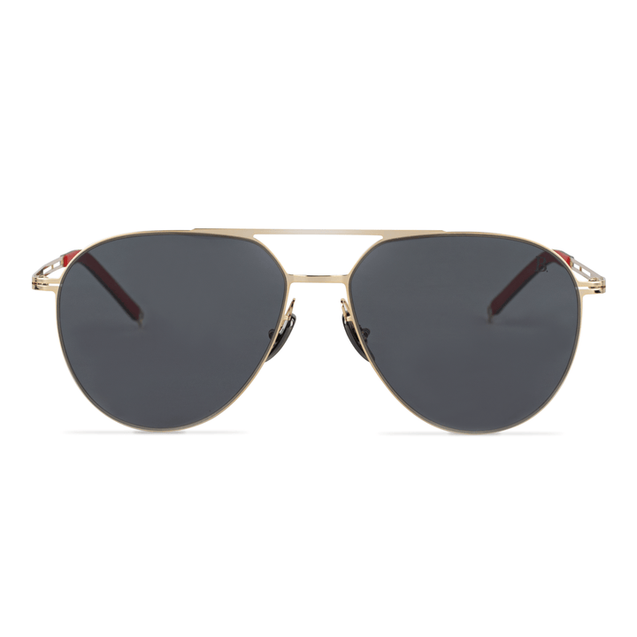 Eden: Lunettes de soleil de luxe Doré - Bleather Maroc