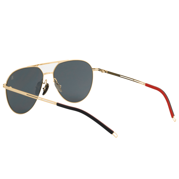 Eden: Lunettes de soleil de luxe Doré - Bleather Maroc