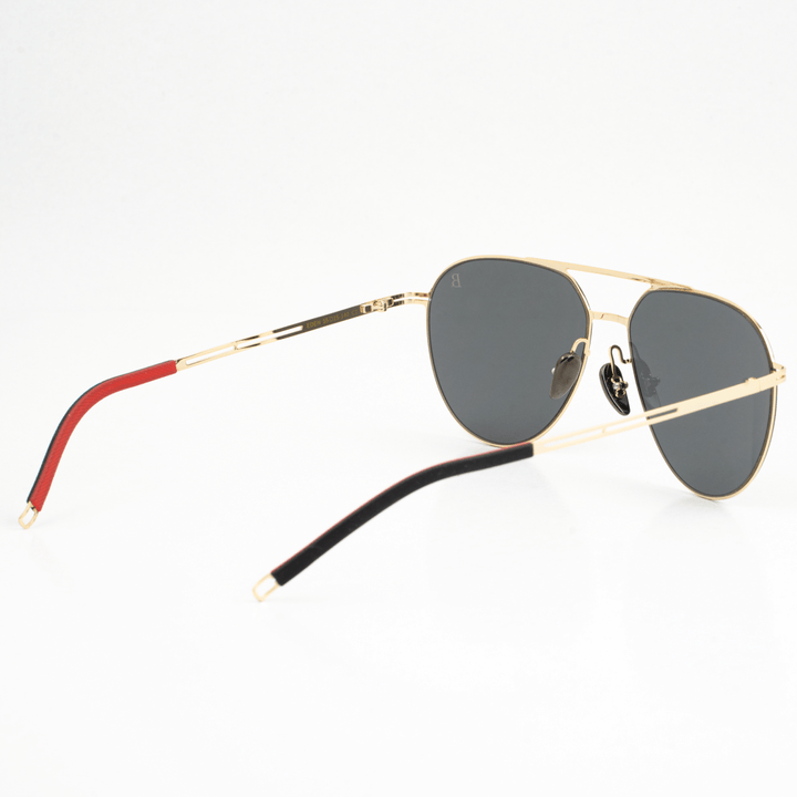 Eden: Lunettes de soleil de luxe Doré - Bleather Maroc