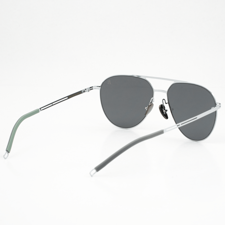 Eden: Lunettes de soleil de luxe Gris sombre - Bleather Maroc