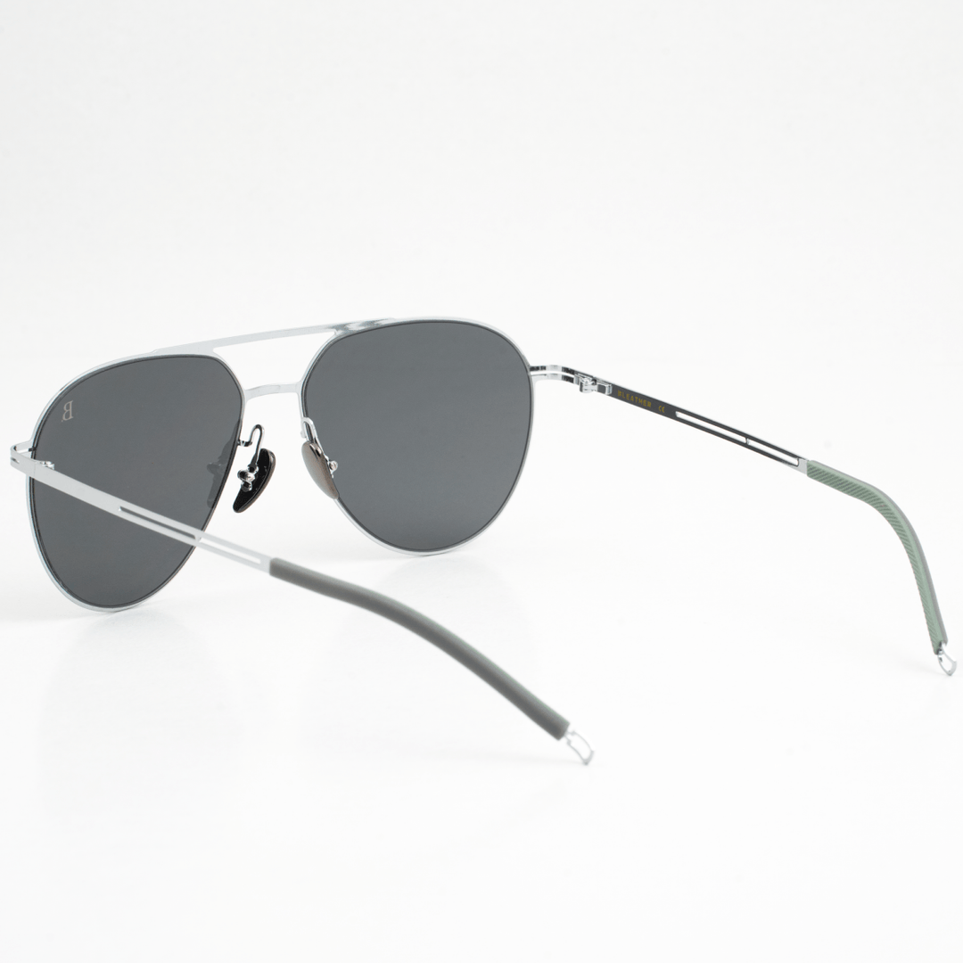 Eden: Lunettes de soleil de luxe Gris sombre - Bleather Maroc