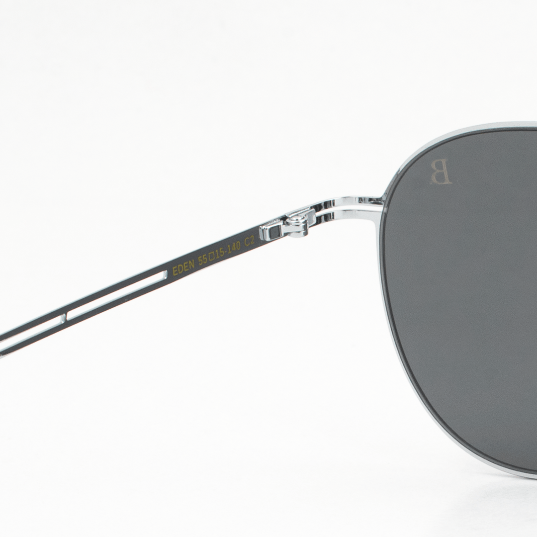 Eden: Lunettes de soleil de luxe Gris sombre - Bleather Maroc