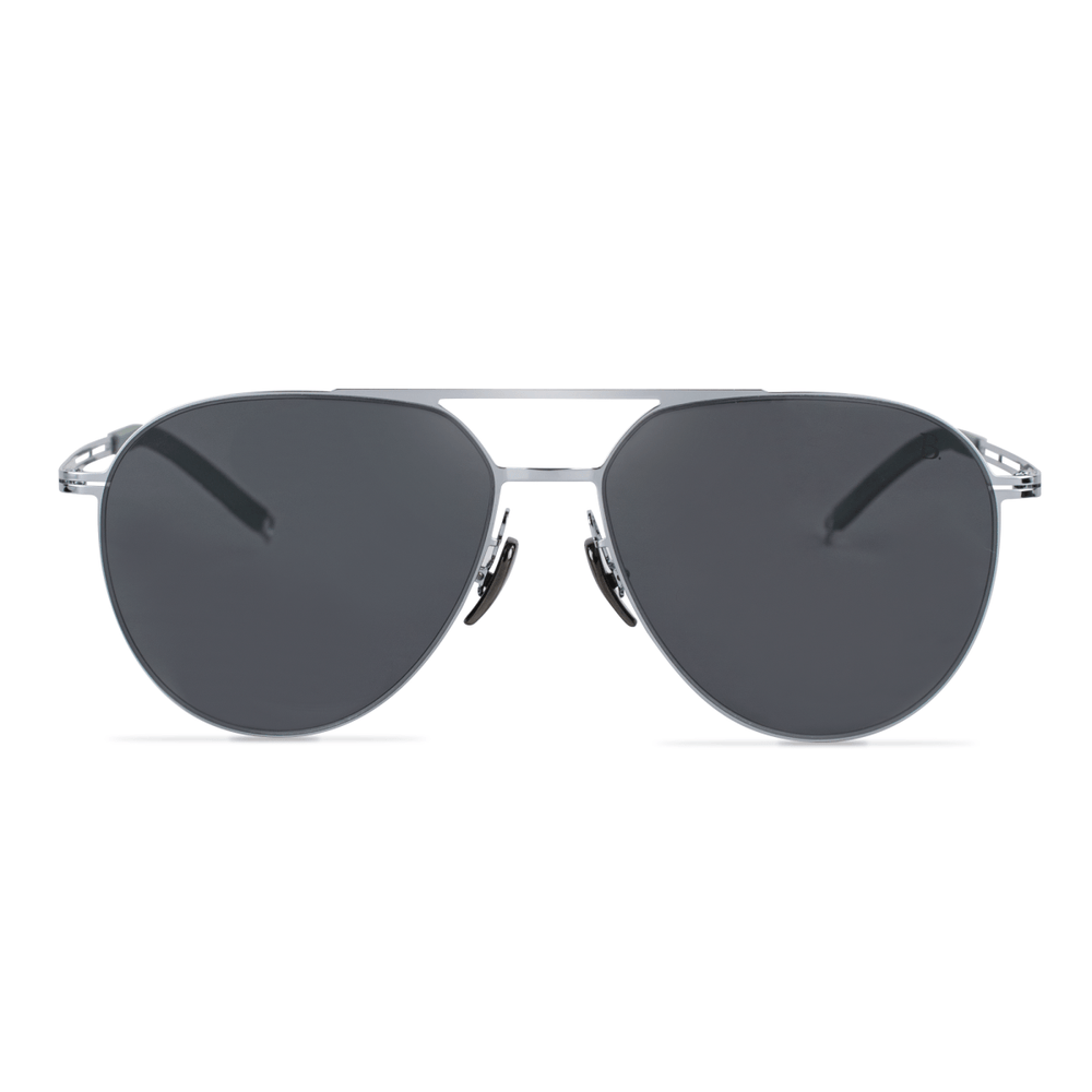 Eden: Lunettes de soleil de luxe Gris sombre - Bleather Maroc