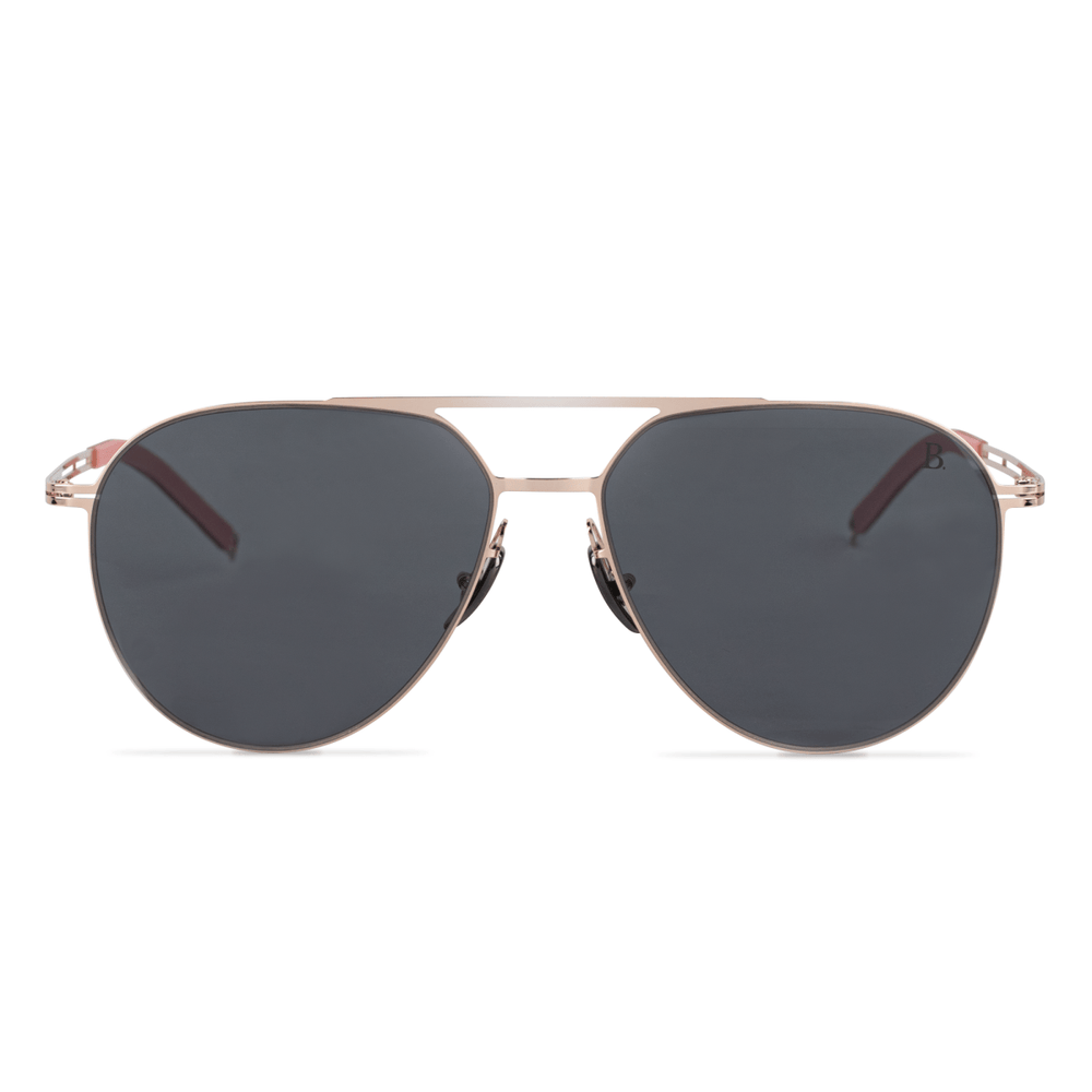 Eden: Lunettes de soleil de luxe Rose Doré - Bleather Maroc