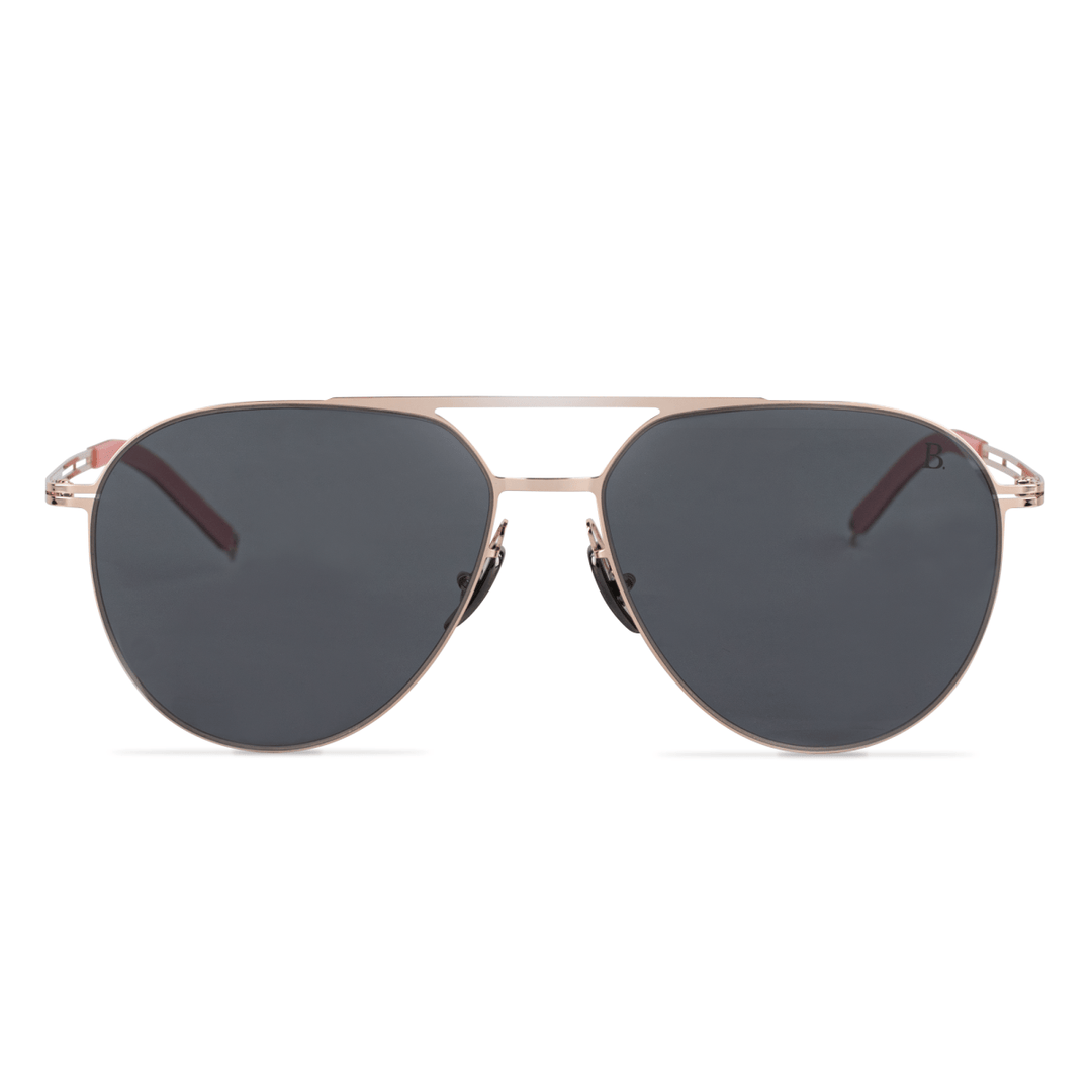 Eden: Lunettes de soleil de luxe Rose Doré - Bleather Maroc