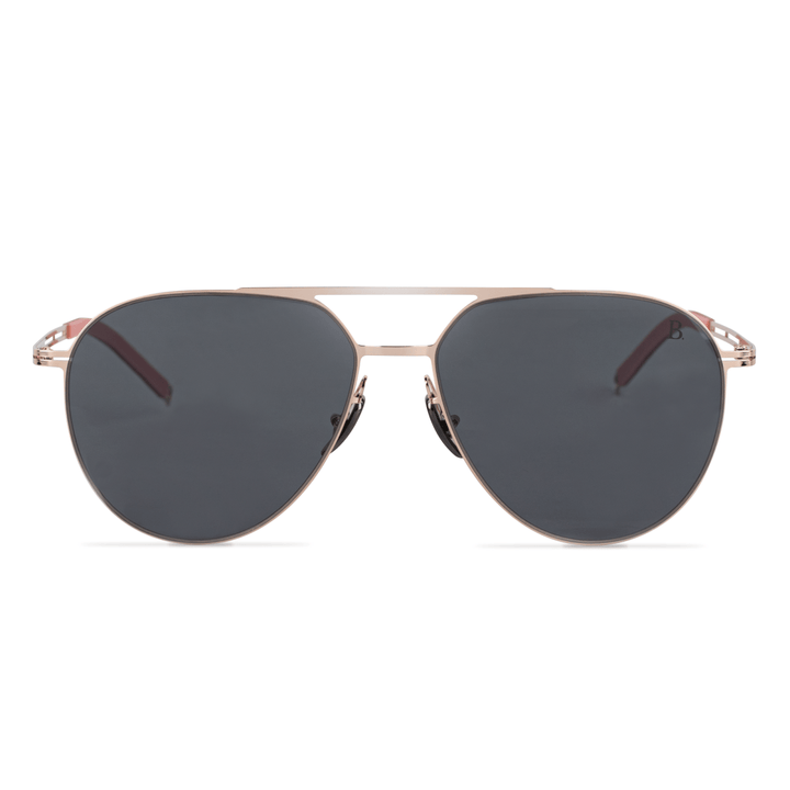 Eden: Lunettes de soleil de luxe Rose Doré - Bleather Maroc