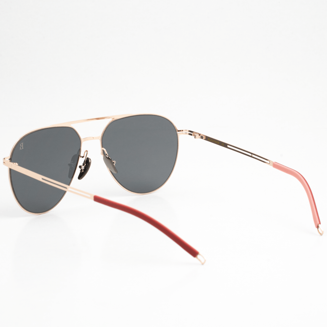 Eden: Lunettes de soleil de luxe Rose Doré - Bleather Maroc
