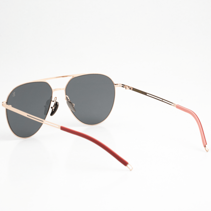 Eden: Lunettes de soleil de luxe Rose Doré - Bleather Maroc