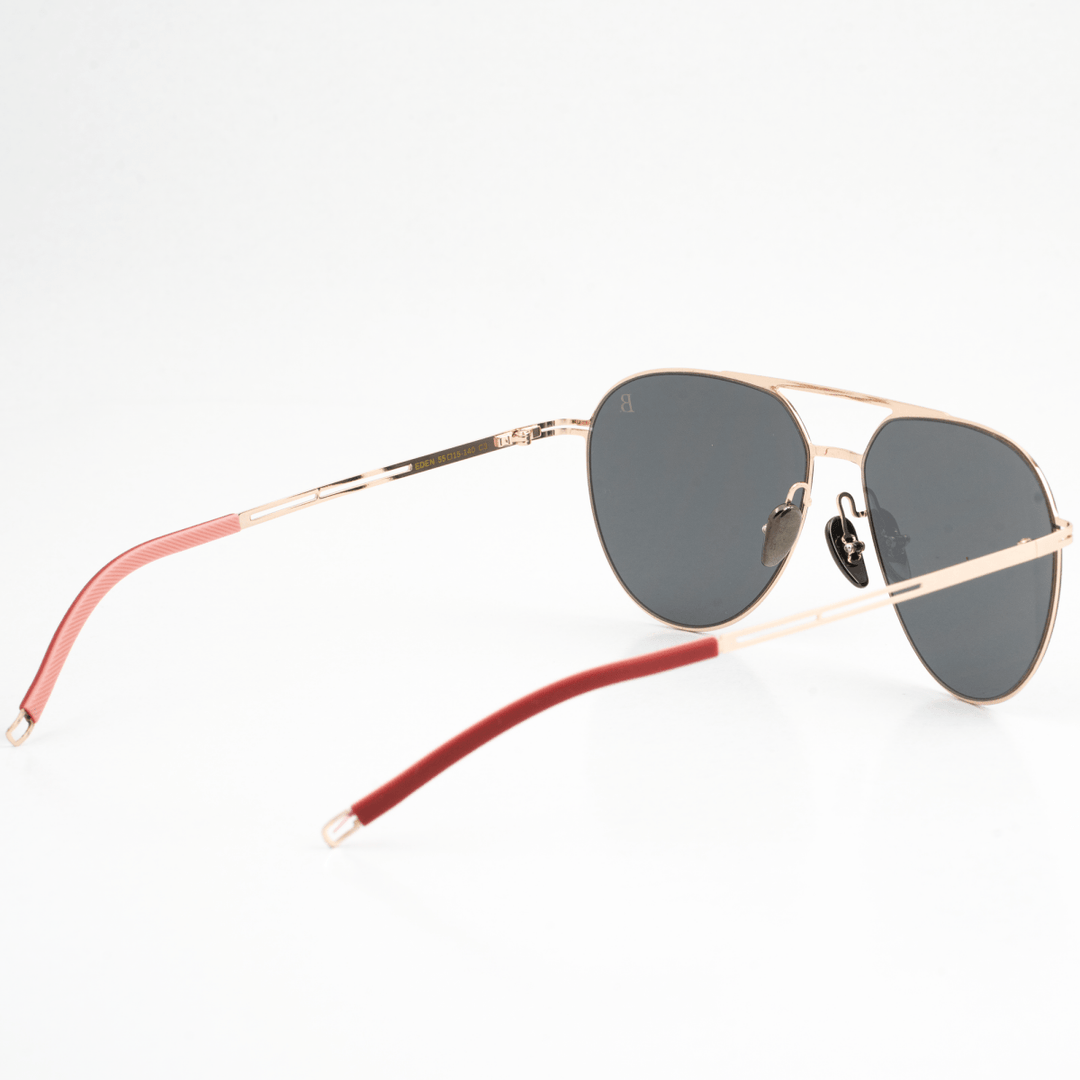 Eden: Lunettes de soleil de luxe Rose Doré - Bleather Maroc