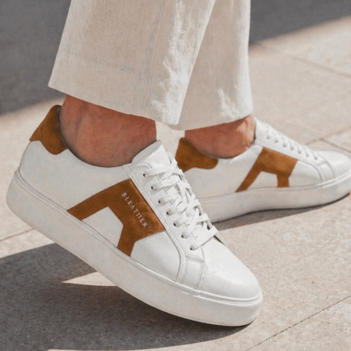 Egbert: Sneakers Homme - Cuir Tabac - Bleather Maroc
