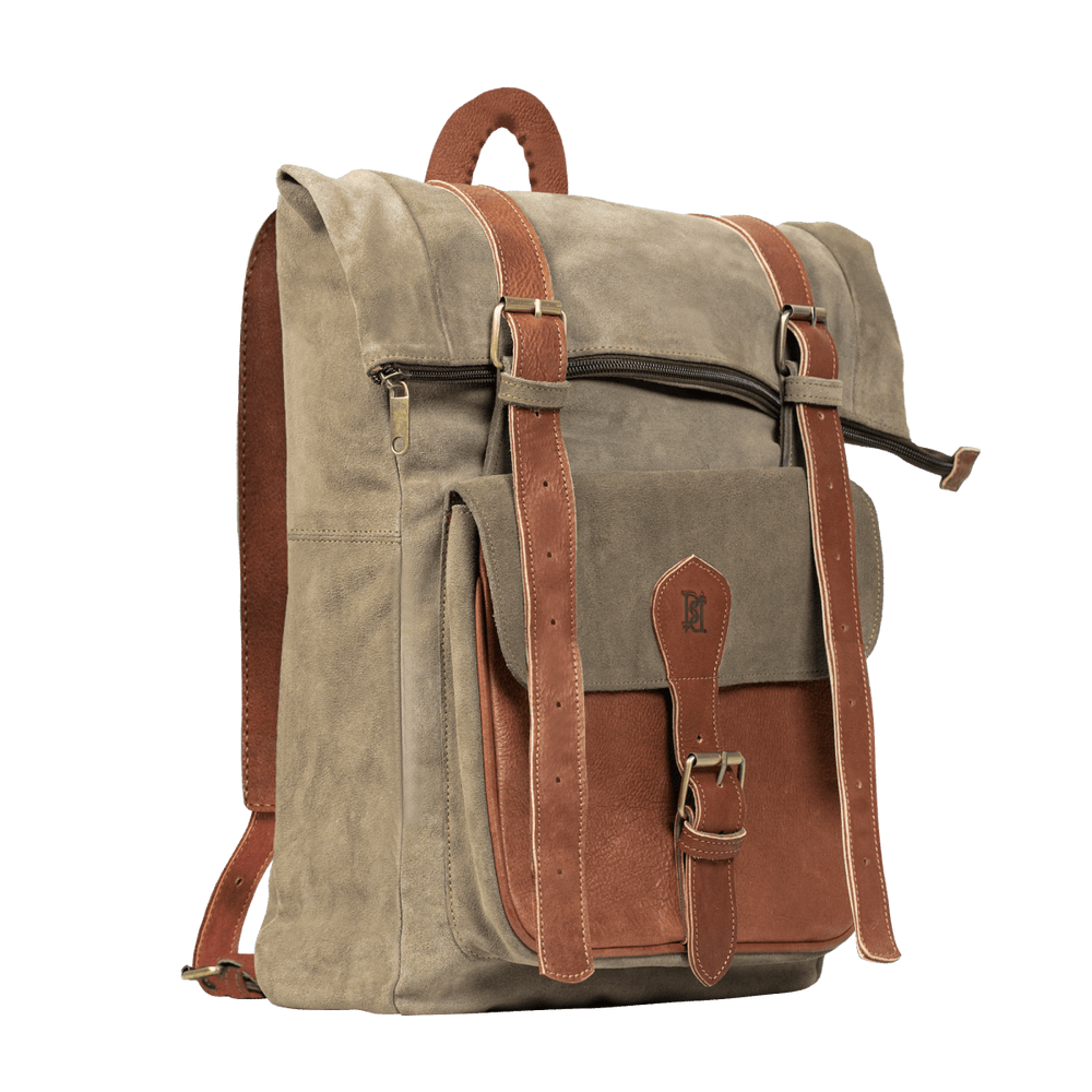 EliteExplorer: Sac à dos - Daim Vert Clair - Bleather Maroc