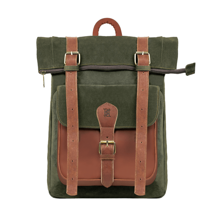 EliteExplorer: Sac à dos - Daim Vert Foncé - Bleather Maroc