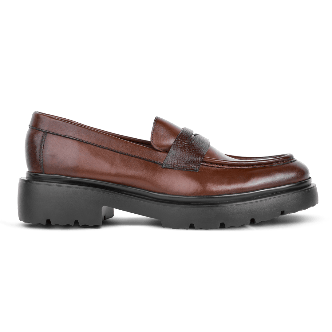 Elliot: Mocassin Homme - Cuir Marron - Bleather Maroc