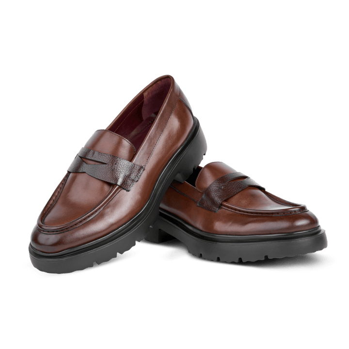 Elliot: Mocassin Homme - Cuir Marron - Bleather Maroc