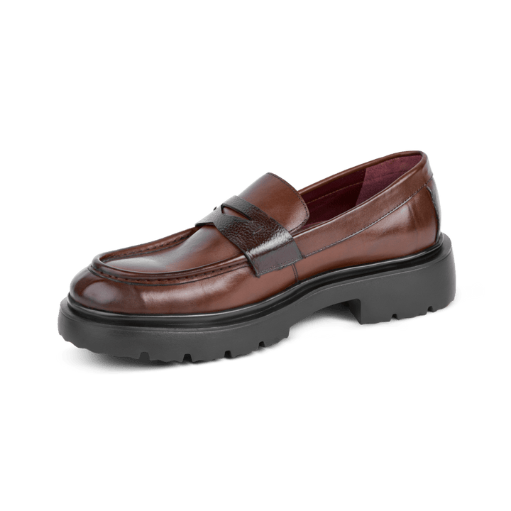 Elliot: Mocassin Homme - Cuir Marron - Bleather Maroc
