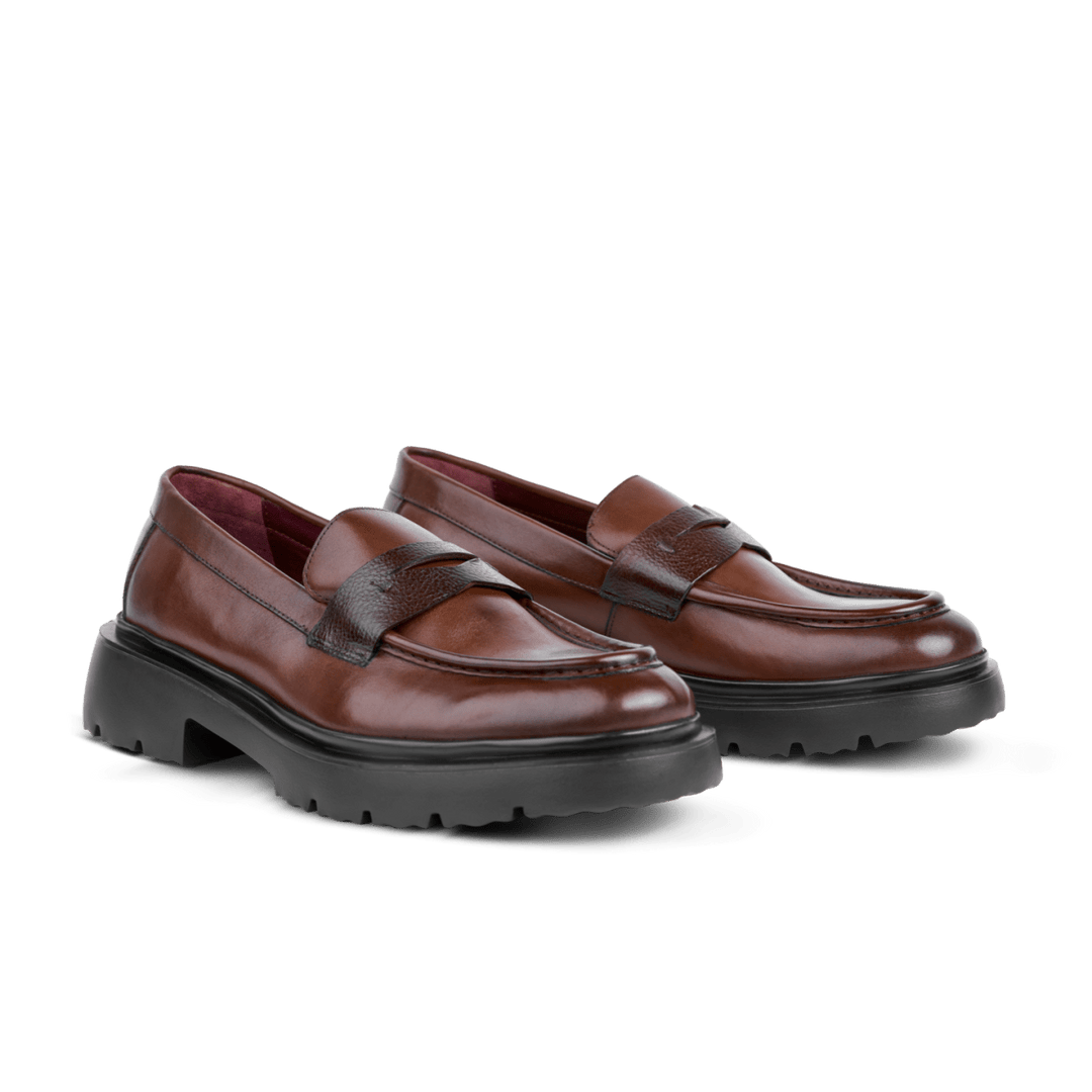 Elliot: Mocassin Homme - Cuir Marron - Bleather Maroc
