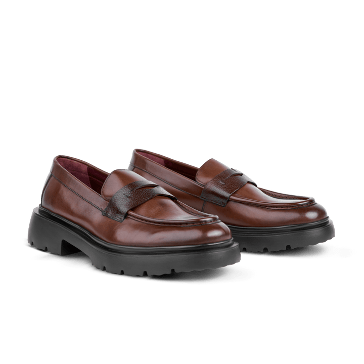 Elliot: Mocassin Homme - Cuir Marron - Bleather Maroc