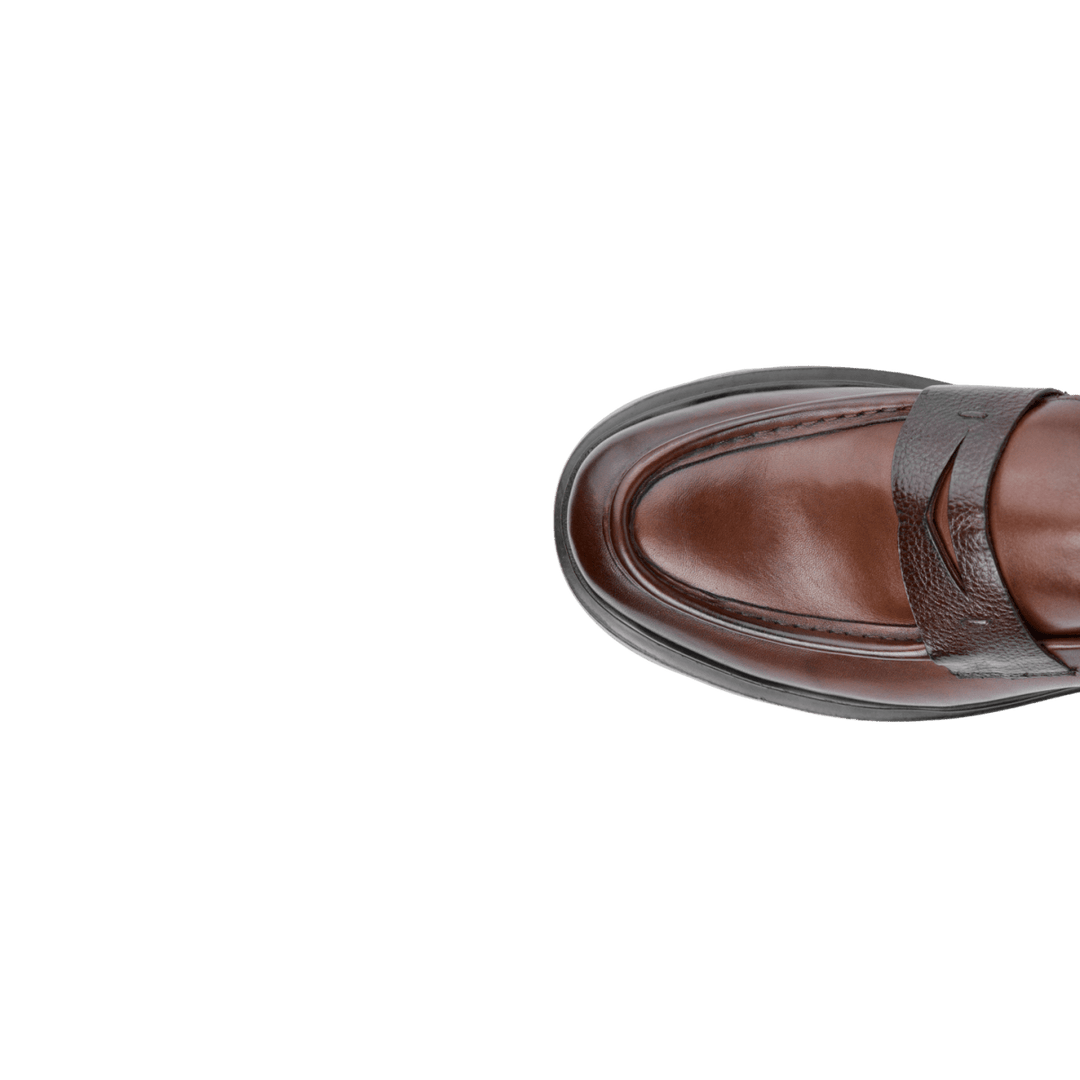 Elliot: Mocassin Homme - Cuir Marron - Bleather Maroc
