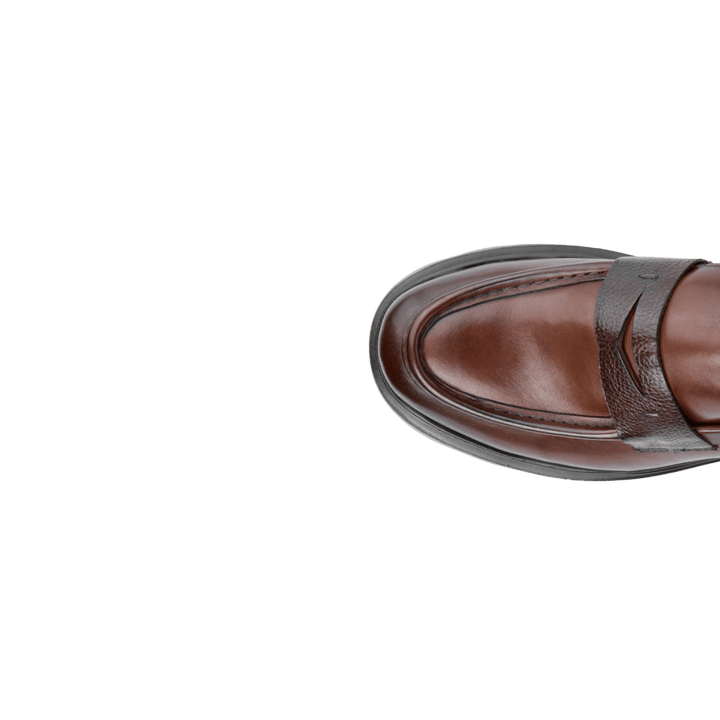 Elliot: Mocassin Homme - Cuir Marron - Bleather Maroc