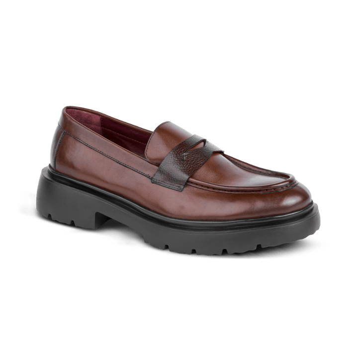 Elliot: Mocassin Homme - Cuir Marron - Bleather Maroc