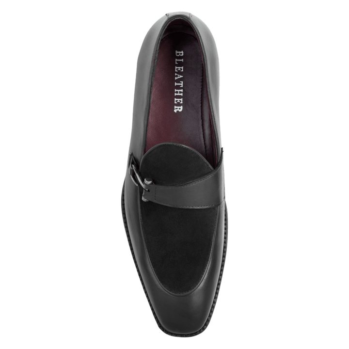 Elvy : Mocassin Homme - Cuir Noir - Bleather Maroc