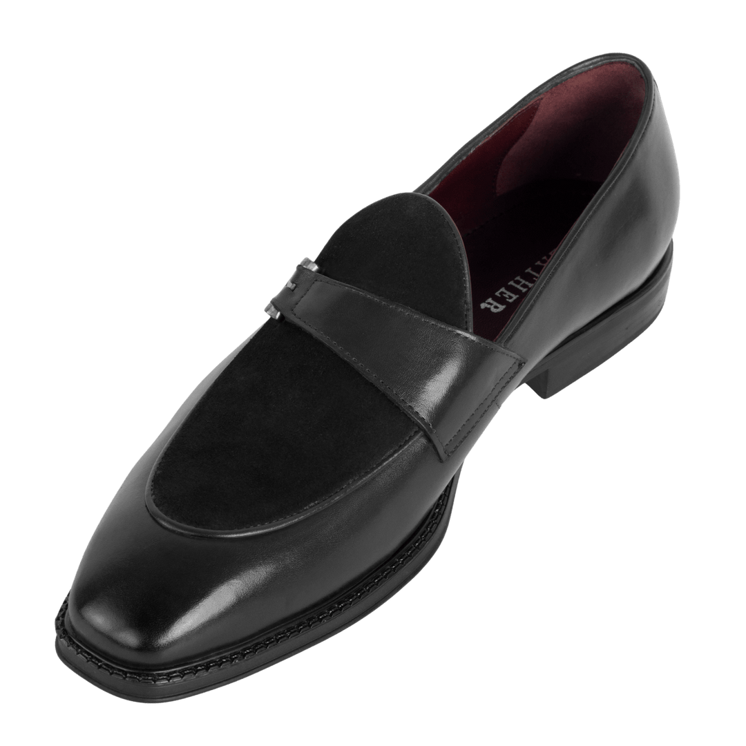 Elvy : Mocassin Homme - Cuir Noir - Bleather Maroc