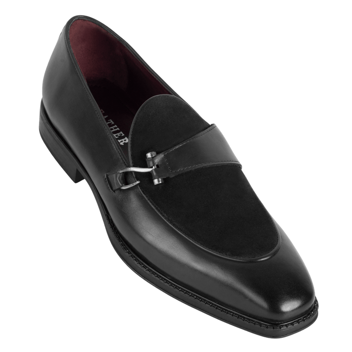 Elvy : Mocassin Homme - Cuir Noir - Bleather Maroc