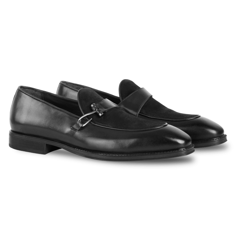 Elvy : Mocassin Homme - Cuir Noir - Bleather Maroc