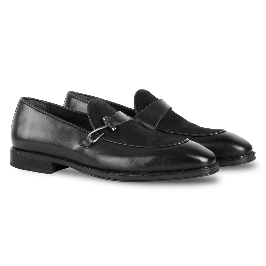 Elvy : Mocassin Homme - Cuir Noir - Bleather Maroc