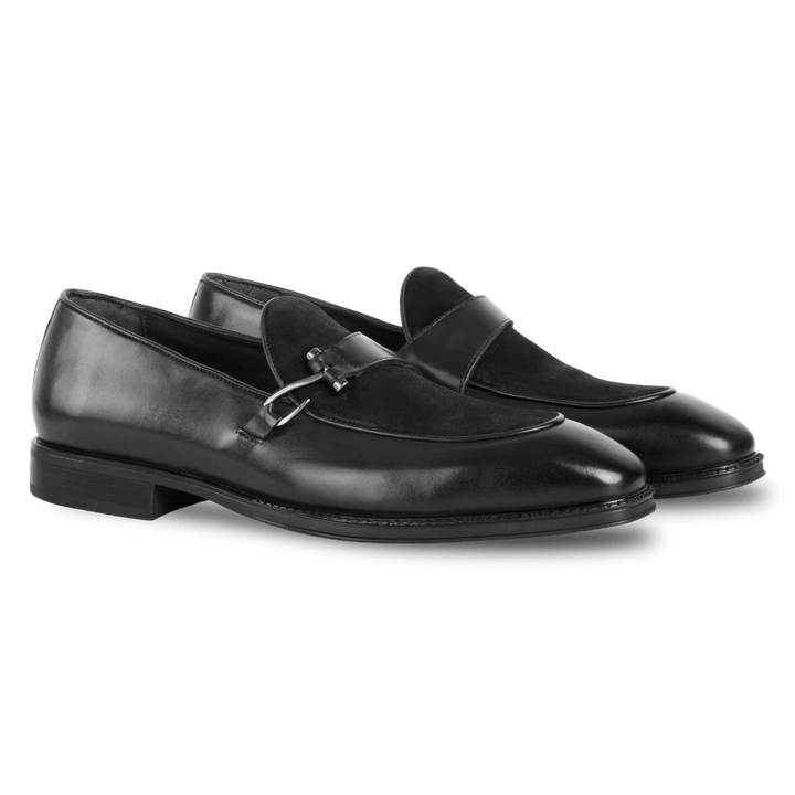 Elvy : Mocassin Homme - Cuir Noir - Bleather Maroc