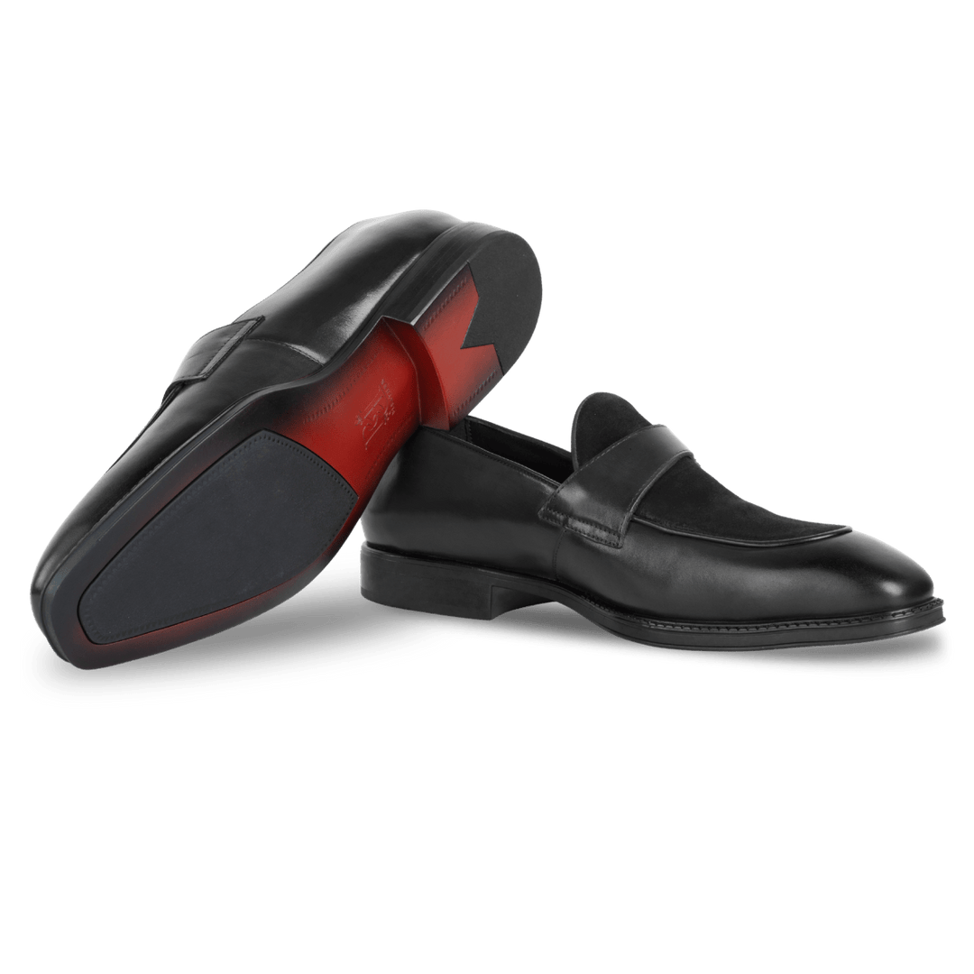 Elvy : Mocassin Homme - Cuir Noir - Bleather Maroc