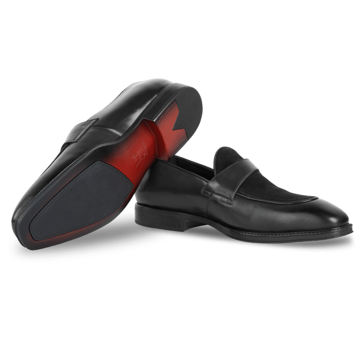 Elvy : Mocassin Homme - Cuir Noir - Bleather Maroc