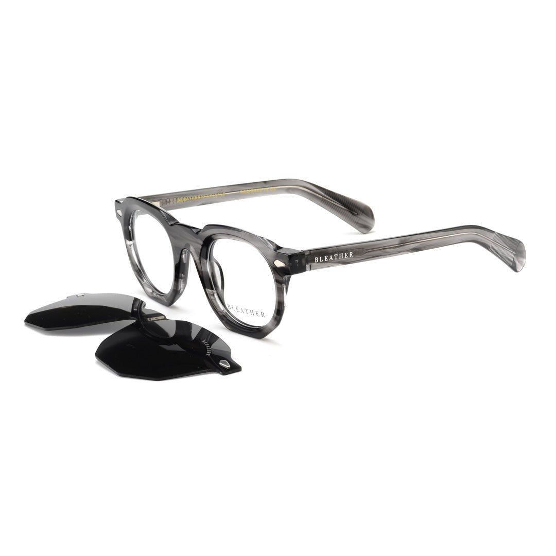 Fable: Lunettes à clips de luxe Gris - Bleather Maroc