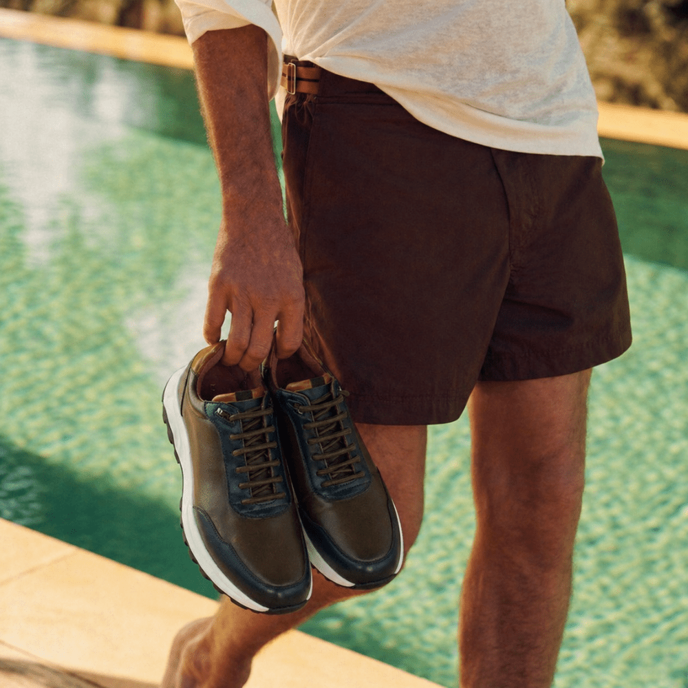 Falkner : Sneakers Homme - Cuir Marron - Bleather Maroc