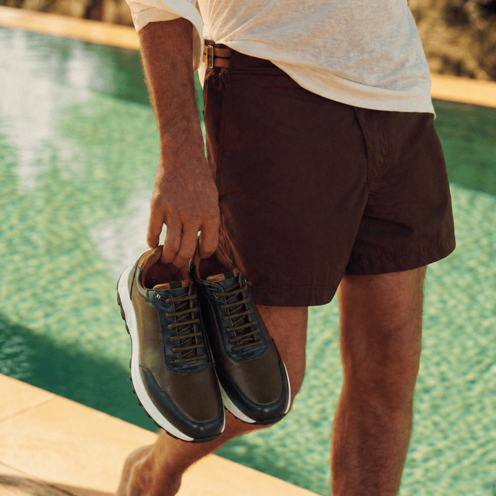 Falkner : Sneakers Homme - Cuir Marron - Bleather Maroc