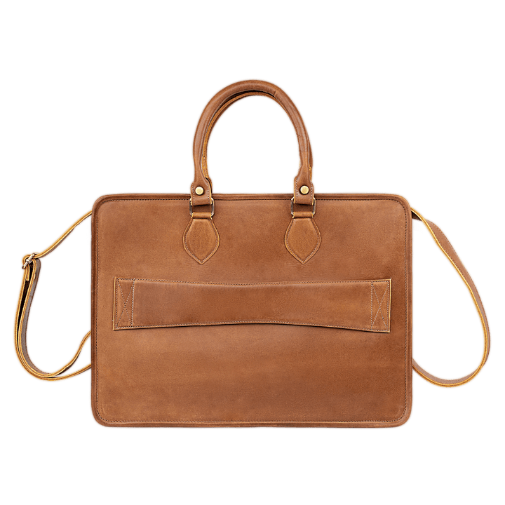 Fezedge: Cartable Ordinateur - Cuir Cognac - Bleather Maroc