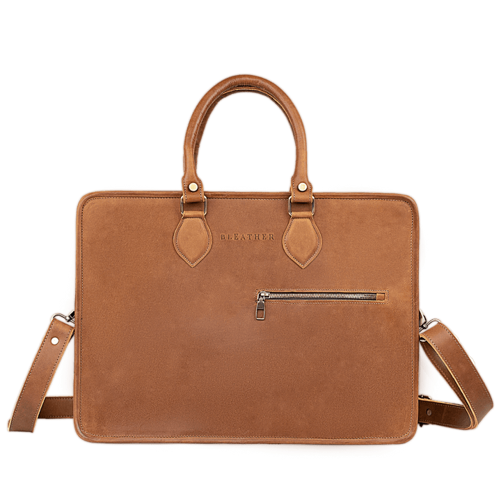 Fezedge: Cartable Ordinateur - Cuir Cognac - Bleather Maroc