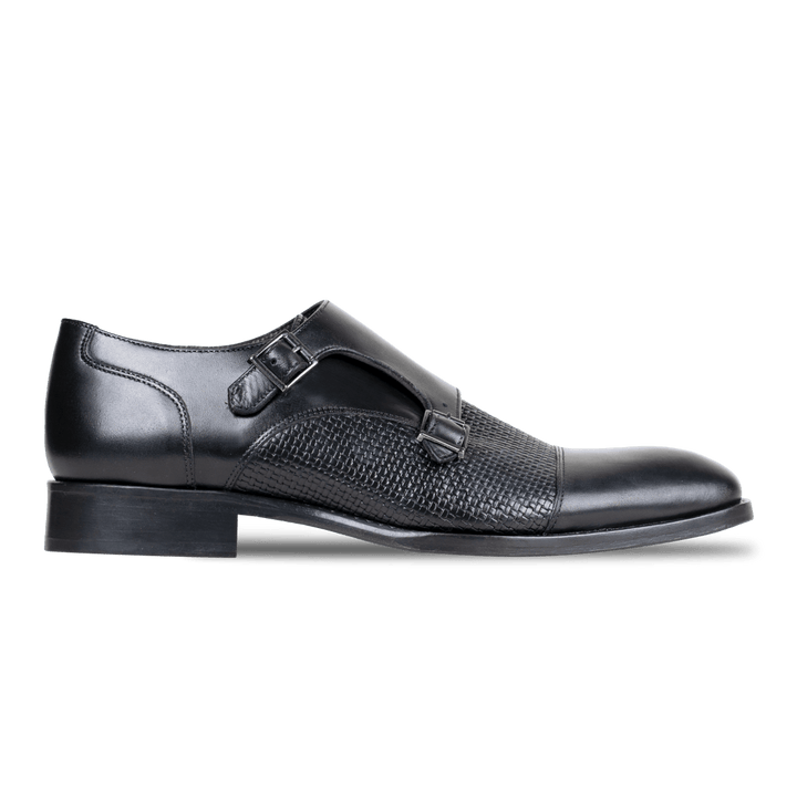 Forest: Chaussures à boucles - Cuir Noir - Bleather Maroc