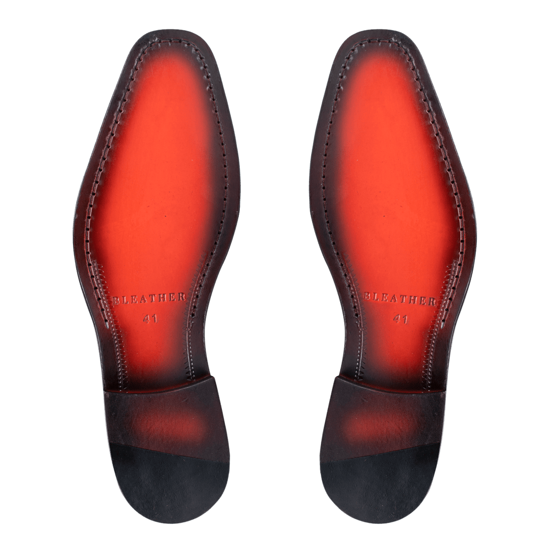 Forest: Chaussures à boucles - Cuir Noir - Bleather Maroc