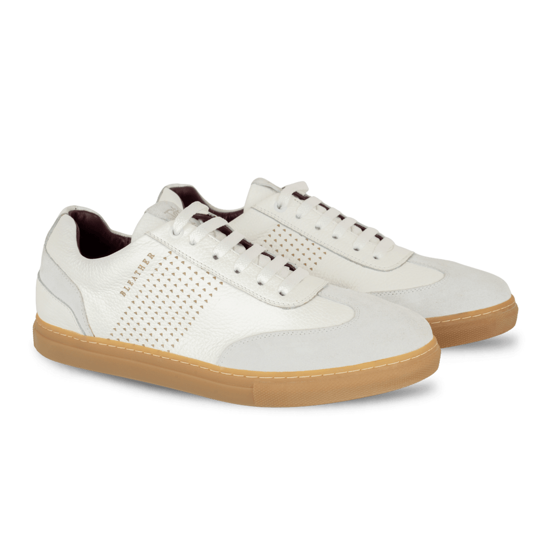 Fowler : Sneakers Homme - Cuir BLanc - Bleather Maroc