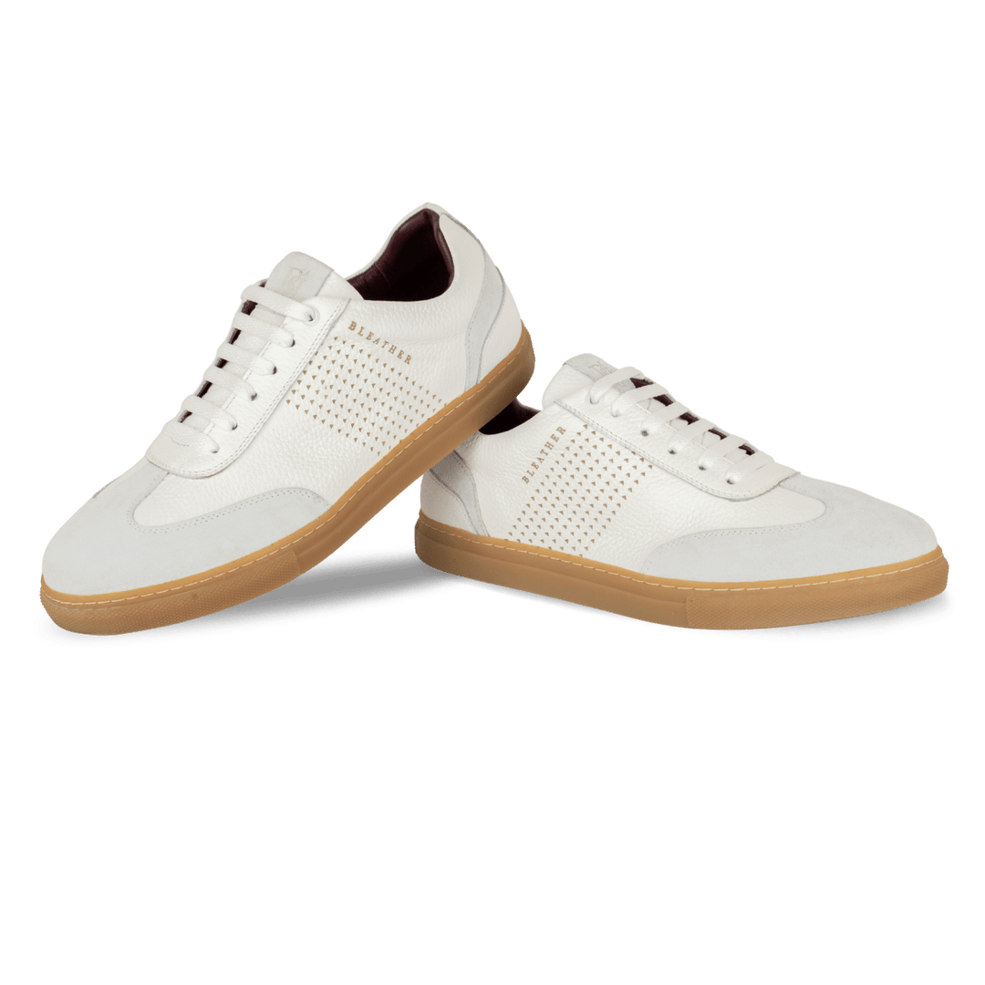 Fowler : Sneakers Homme - Cuir BLanc - Bleather Maroc