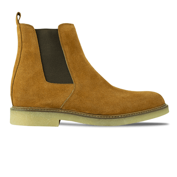 Foxton: Chelsea Boots Homme - Daim Cognac