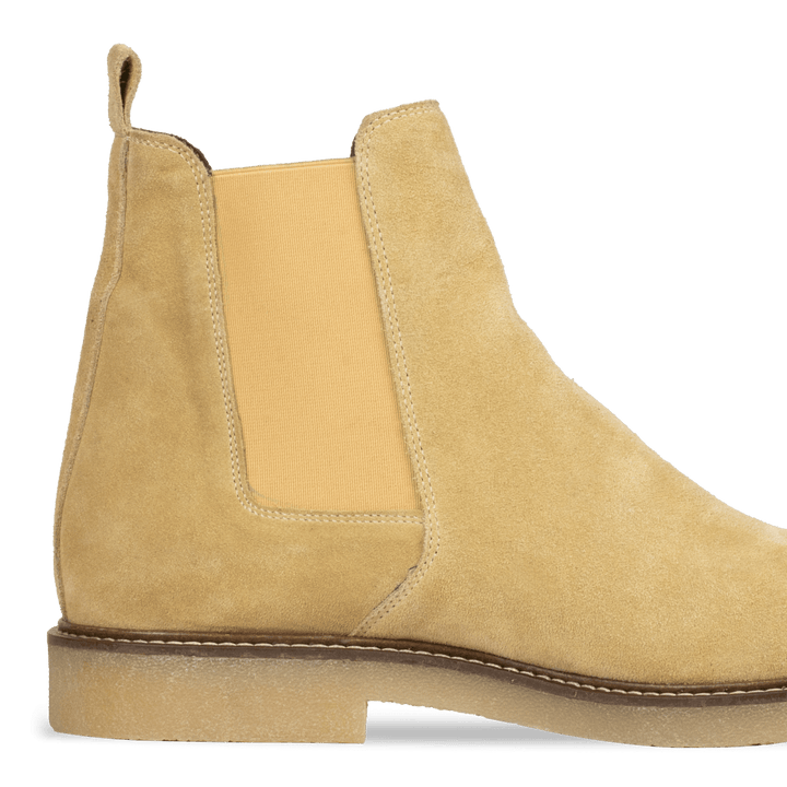 Foxton: Chelsea Boots Homme - Daim Écru - Bleather Maroc