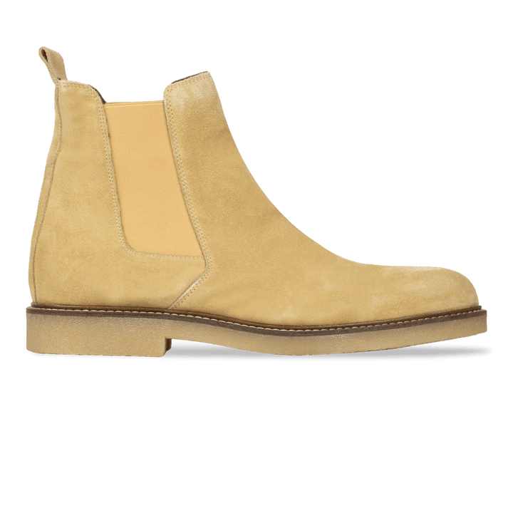 Foxton: Chelsea Boots Homme - Daim Écru - Bleather Maroc