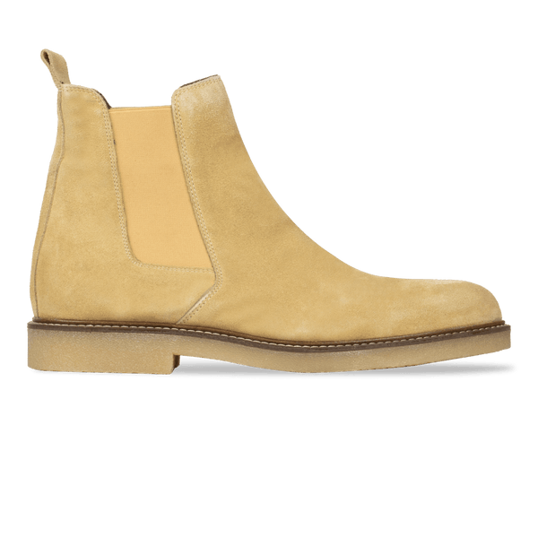 Foxton: Chelsea Boots Homme - Daim Beige
