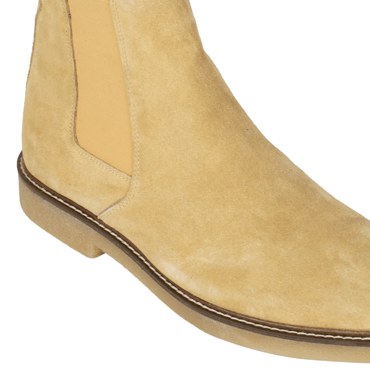 Foxton: Chelsea Boots Homme - Daim Écru - Bleather Maroc