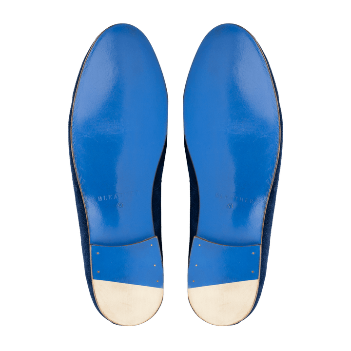 Francis: Mocassin Homme - Daim Bleu - Bleather Maroc